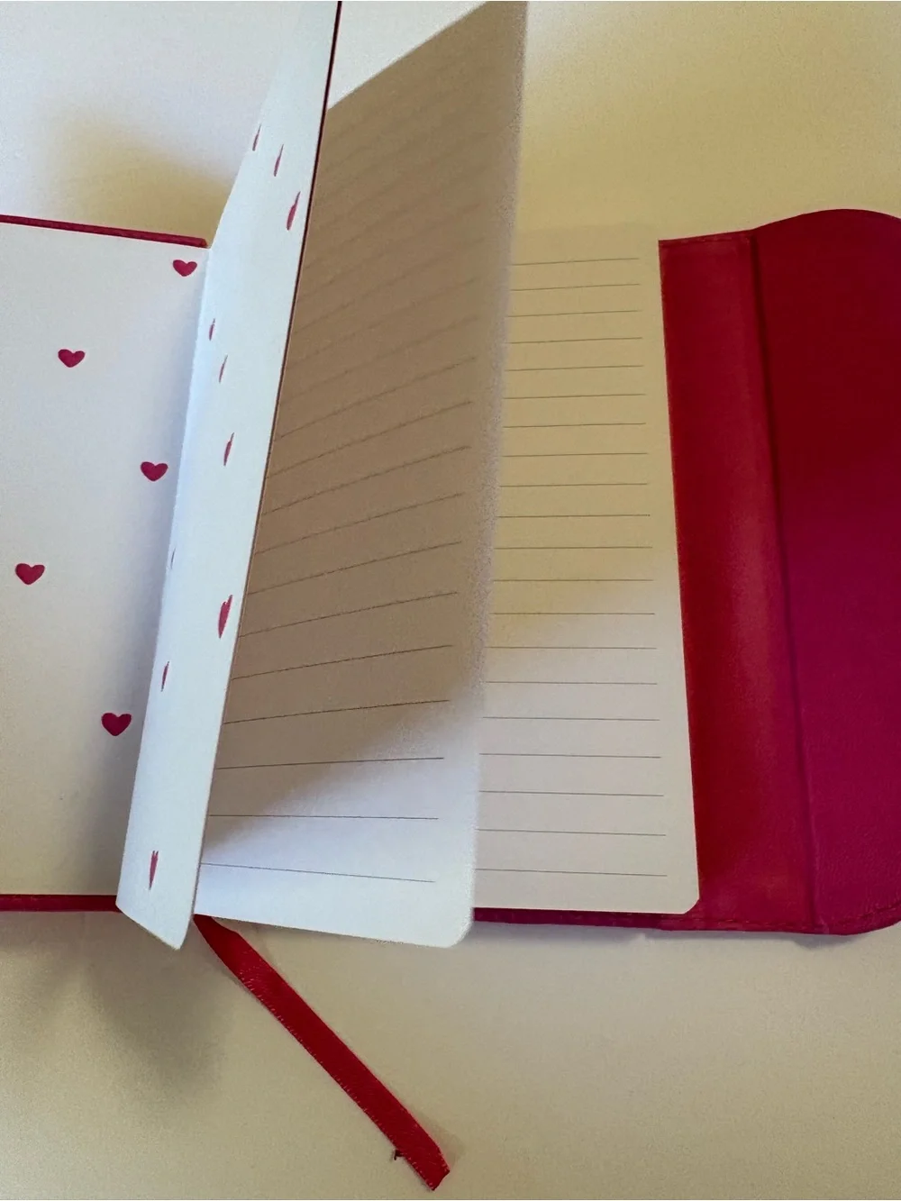 Dayna Lee Pink Heart Accent Notebook with magnetic closure